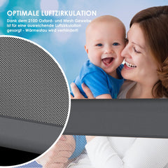 Bedhekje - 180 cm - Bedrand - Bedrail - Bedrek - Donkergrijs - KESSER®