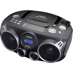 Lenco SCD-100BK - Draagbare radio CD speler met Bluetooth®, USB en SD - Zwart •
