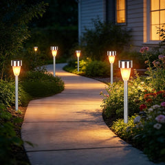 Aigostar Solar Tuinverlichting - LED Tuinfakkels - Tuinverlichting op Zonne Energie - Buitenverlichting - Lamp voor in de Tuin - 37cm - 6 Stuks