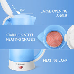 Waterkoker - Elektrisch - 0.6L - 650W - Blauw •