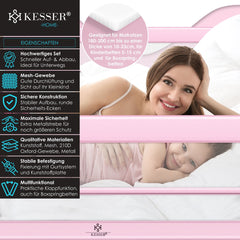 KESSER® bedhekje - Kinderbedhek - Bedhek - Babybedhek Valbeveiligingsbed voor Bed & boxspring - 200 cm, Roze