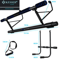 Pull up bar - Optrekstang - Zonder schroeven - Blauw - KESSER®