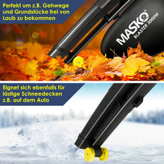MASKO 3in1 Bladblazer - Bladzuiger 3000W - 45L opvangzak - Antraciet / Geel