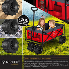 KESSER® Bolderkar - Opvouwbaar - Bolderwagen - Rood