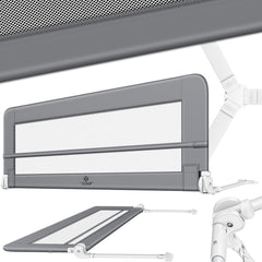 Bedhekje - 200 cm - Bedrand - Bedrail - Bedrek - Lichtgrijs - KESSER®