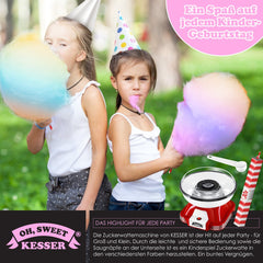 Suikerspinmachine - Retro - 500W - Rood/Wit - KESSER®