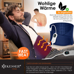 Warmteband - Verwarmde rugband - Warmtekussen - Blauw - KESSER®