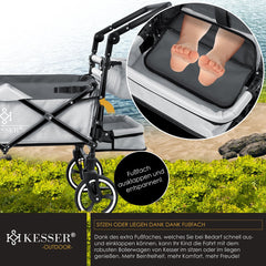 KESSER® Bolderkar - Opvouwbaar - Bolderwagen - Grijs •