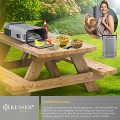 KESSER® Boodschappentrolley - Boodschappenwagen - 56L - tot 50kg - Grijs