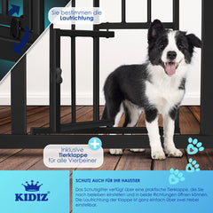 KIDIZ® Traphekje zonder boren - Veiligheidshekje - 74-87cm - Zwart