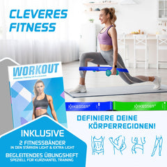 KESSER® Dumbells Set 2 Paren | Gewichten Set | verstelbare Dumbell Geschikt voor Krachttraining | Halterset met oefeningenboekje, 2x fitnessbanden, 2 x 5 kg - Benzine Blauw