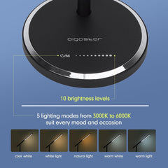 Bureaulamp - Tafellamp - Tafellamp slaapkamer - Zwart - Aigostar