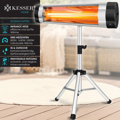 Infrarood Verwarming - Terrasverwarmer - Elektrische Heater - Zilver - KESSER®