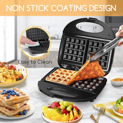 Wafelijzer - Wafelmaker - 2 Wafels - 750W - RVS - Aigostar