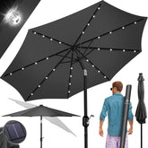 KESSER® Parasol LED Solar - Verstelbaar - Buigbaar - Antraciet