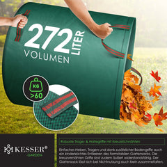 KESSER® Tuinafvalzak - Sterke Tuinzak - Bladzak - 3x272L - Groen