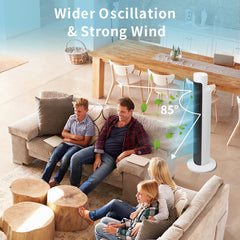 Taylor Swoden Torenventilator - Fluisterstil - Oscillatie - Wit •