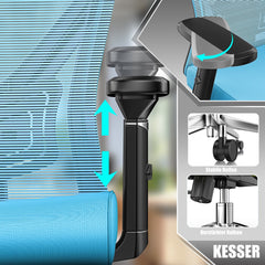 KESSER® Ergonomische Bureaustoel - Gamestoel - Office Chair - Blauw