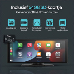 Carplay Scherm - Android & Apple - Achteruitrijcamera - Navigatiesysteem - Olvy