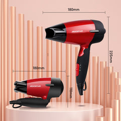 Fohn - Haardroger - Inklapbare Föhn - 1400W - Rood - Aigostar