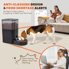 Automatische voerbak kat en hond - Voerautomaat - Voerdispenser - Zwart - Nobleza