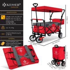 KESSER® Bolderkar - Opvouwbaar - Bolderwagen - Rood