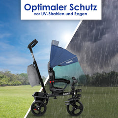 Loopfiets - Verstelbaar - Driewieler - 5 in 1 - Blauw - KIDIZ®