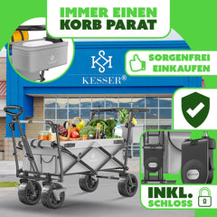 KESSER® Bolderkar - Opvouwbaar - Bolderwagen - Grijs