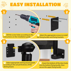 Oprolbaar Traphekje – Veiligheidshekje - Tot 180cm - Baby & Huisdier - Nobleza •