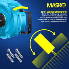 Automatische Luchtslanghaspel - Luchthaspel - 10 meter - Blauw