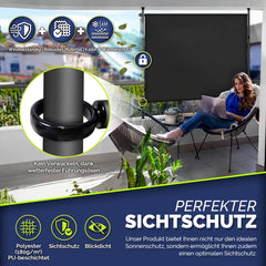 Klemluifel - Balkon luifel - Verticale luifel - 200x310 cm - Antraciet - Tillvex®