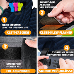 Hondendeken auto achterbank - hondenmat - 130x105x55 cm - Blauw- LOVPET®