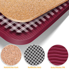 Yoga mat - Fitness mat - Sport mat - Anti slip - Extra dik - Rood