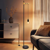 Vloerlamp - Staande lamp - Industriëel - 150 cm - Wit - Aigostar