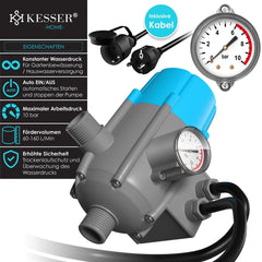 KESSER® Elektronische Drukschakelaar - Waterpomp Dompelpomp - Blauw •