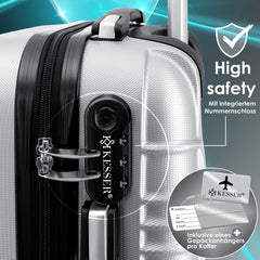 Kofferset - 3 delig - Trolley - Reiskofferset - Grijs - KESSER®