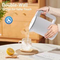 Waterkoker met temperatuurregeling - Elektrisch - 1.7L - 2200W - Wit •