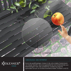KESSER® Tuinbank weerbestendig - Tweepersoons - Donkergrijs •