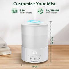 Luchtbevochtiger slaapkamer - Humidifier - 2,5L - Wit - Aigostar •