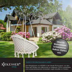 KESSER® Hangstoel Chill met Kussen voor Binnen en Buiten tot 150 kg - Beige