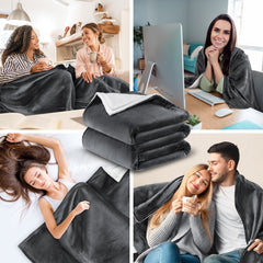 KESSER® XL Fleece deken - Extra zacht - 150x200cm - Antraciet