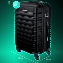 KESSER® Reiskoffer - 84L - ABS - Zwart