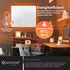 KESSER® Infrarood Paneel Radiator Wandverwarming Verwarmingspaneel 425-550W Paneelverwarming Paneelradiator - 1x 550 Watt