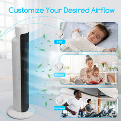 Taylor Swoden Torenventilator - Fluisterstil - Oscillatie - Wit •