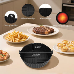 Airfryer Accessoires Complete Set - Ø20cm - Geschikt voor Airfryer XL en XXL - 12 delig - Aigostar