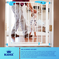 KIDIZ® Traphekje zonder boren - Veiligheidshekje - 74-87cm - Wit