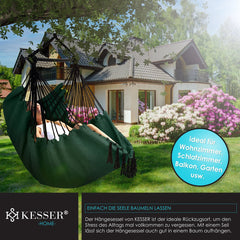 Hangstoel - Binnen & Buiten - Hangschommel - Tot 150kg - Groen - KESSER®