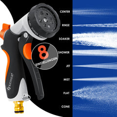 Flexibele Tuinslang - Inc. sproeikop - 22,5 meter - Blauw