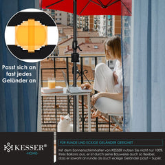 KESSER® Parasolhouder - Universele Parasolvoet - Ø38-48 mm - Zwart