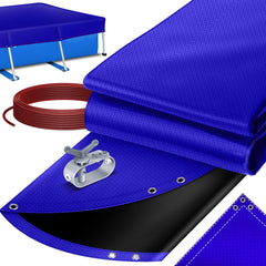 KESSER® Zwembad zonnezeil - Afdekzeil - 304x210cm - Blauw •